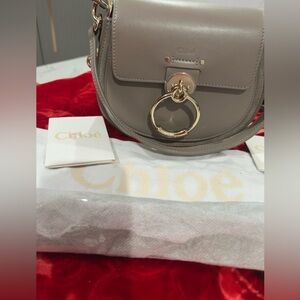 Chloe Calfskin Tess Small Bag motty grey